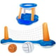 Pool Float Set Volleyball Net & Basketball Hoops; Balls Included for Kids and Adults Swimming Game Toy, Floating, Summer Floaties, Volleyball Court