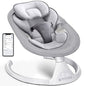 Baby Swing for Infants, OEIKPFN Bluetooth Baby Bouncer for Babies 0-9 Months with 5 Speed, Gray