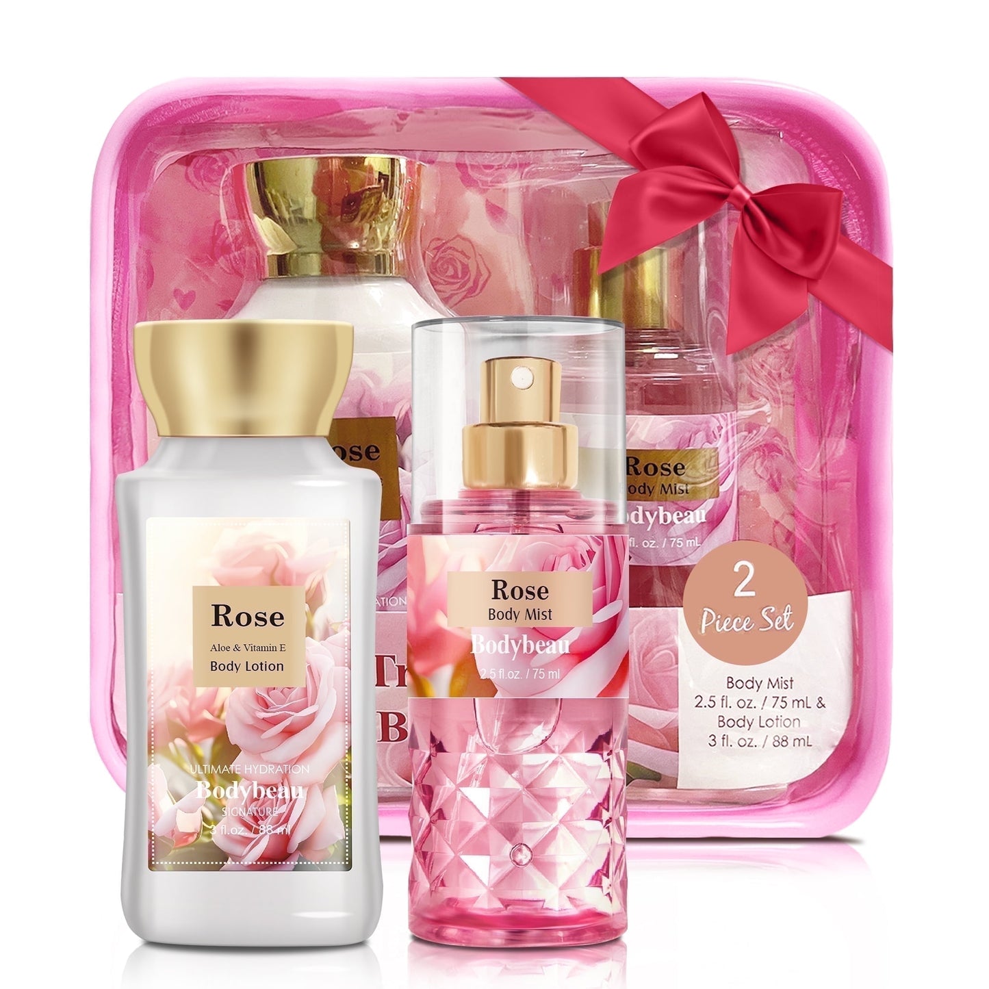 Bodybeau Bath Set 2PCS Rose Mist and Lotion