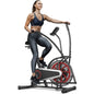 Built-in Bluetooth Fan Exercise Bike, Adjustable Air Resistance with Dual-Action Handlebars, Heavy Duty Indoor Cycling Bike for Home Gym Traininning, 350lbs Arm/Leg Cardio Workout