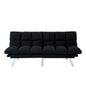 Dranite 67.3" Futon Sofa Bed,Convertible Sleeper with Adjustable Backrest and Armrests,Corduroy Upholstery,Black