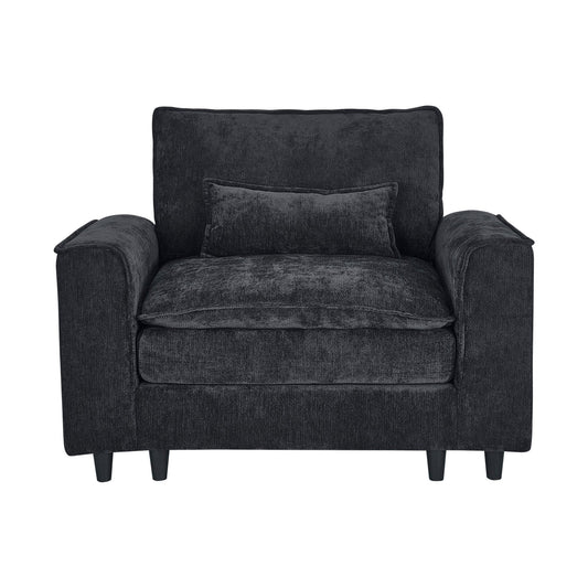 Dranite Modern Single Sofa Armchair for Living Room, Bedroom, White