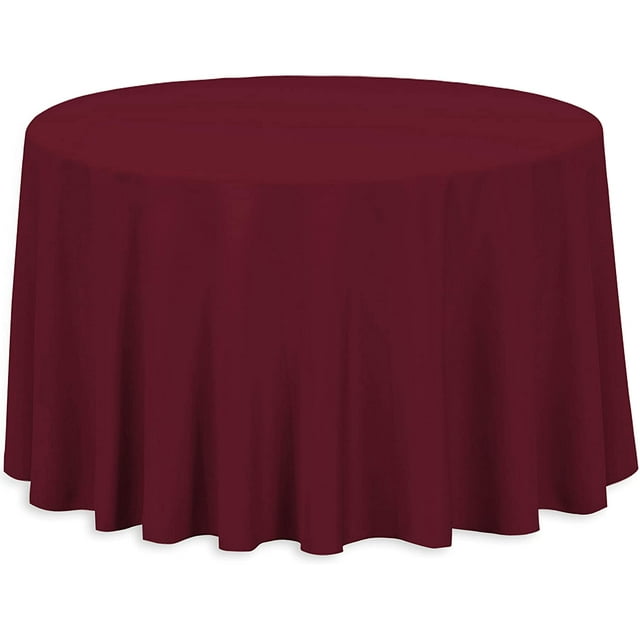 Egyptian Cotton Table Cloth Beautiful & Decorative Great for Buffet Table, | Round Tablecloth ( 120-Inch Round, Burgundy).
