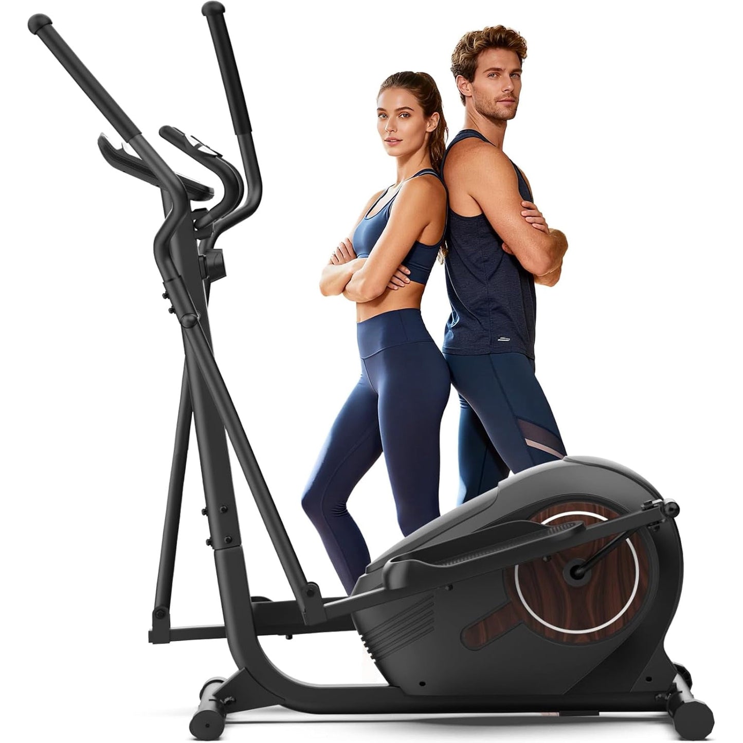 Elliptical Machine, Elliptical Exercise Machine with 16-Level Resistance&Hyper-Quiet Magnetic Driving System, Elliptical Machine for Home with LCD Monitor&15.5IN Stride, 350LBS Weight Capacity