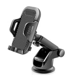 EvoFine 2-in-1 Car Phone Holder Long Arm Suction Cup Mount Dashboard Windshield Vent Compatible with All Smartphones