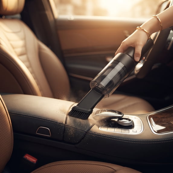 Cordless Handheld Car Vacuum — Rechargeable Mini Vacuum with Washable Filter & Crevice Tools