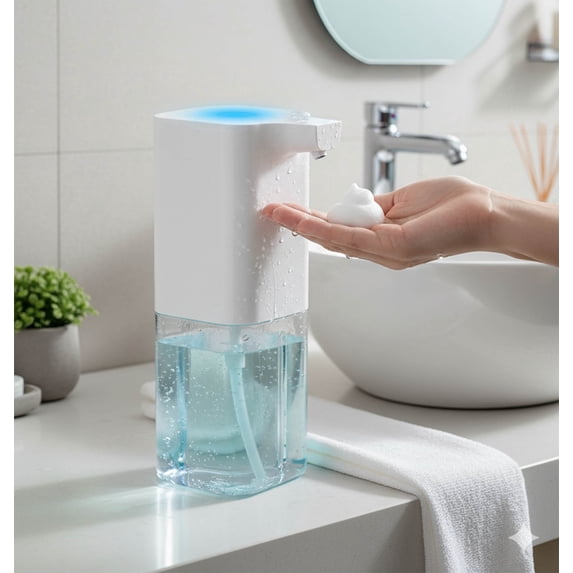 EvoFine Automatic Foaming Soap Dispenser – 400ml Touchless Hand Soap Pump, USB Rechargeable & Waterproof