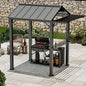 FONA 6x8 Modern Shade Grill Gazebo with Galvanized Steel Roof,Waterproof,Rust-Resistant,4-Season Use