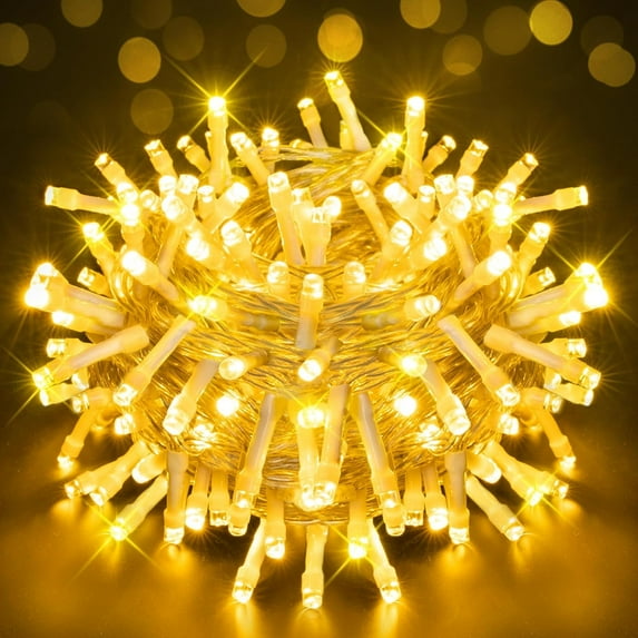 Fairy String Lights 100LED 33ft USB-Powered Waterproof Outdoor/Indoor, 8 Modes Warm White LED Fairy Lights for Bedroom, Wedding, Garden, Party Decor