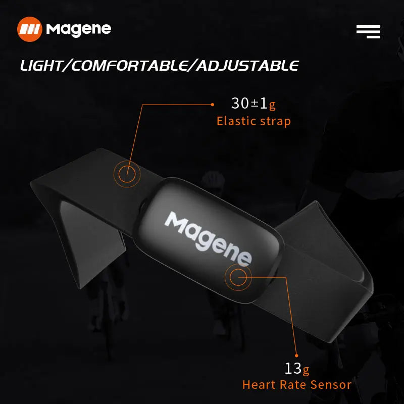 Heart Rate Sensor with Chest Strap – Dual Mode ANT+ & Bluetooth for Cycling, Wahoo, Garmin, and Sports Monitoring