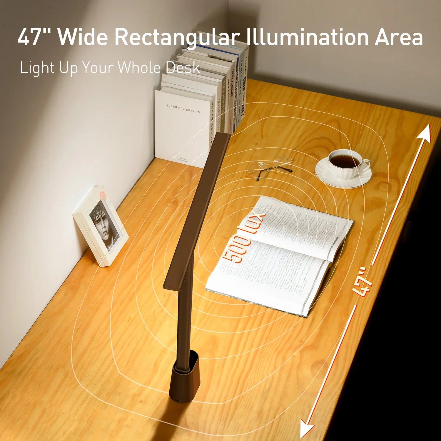 LED Desk Lamp Eye Protection Study Dimmable Office Light Foldable Table Lamp Smart Adaptive Brightness Bedside Read Lamp