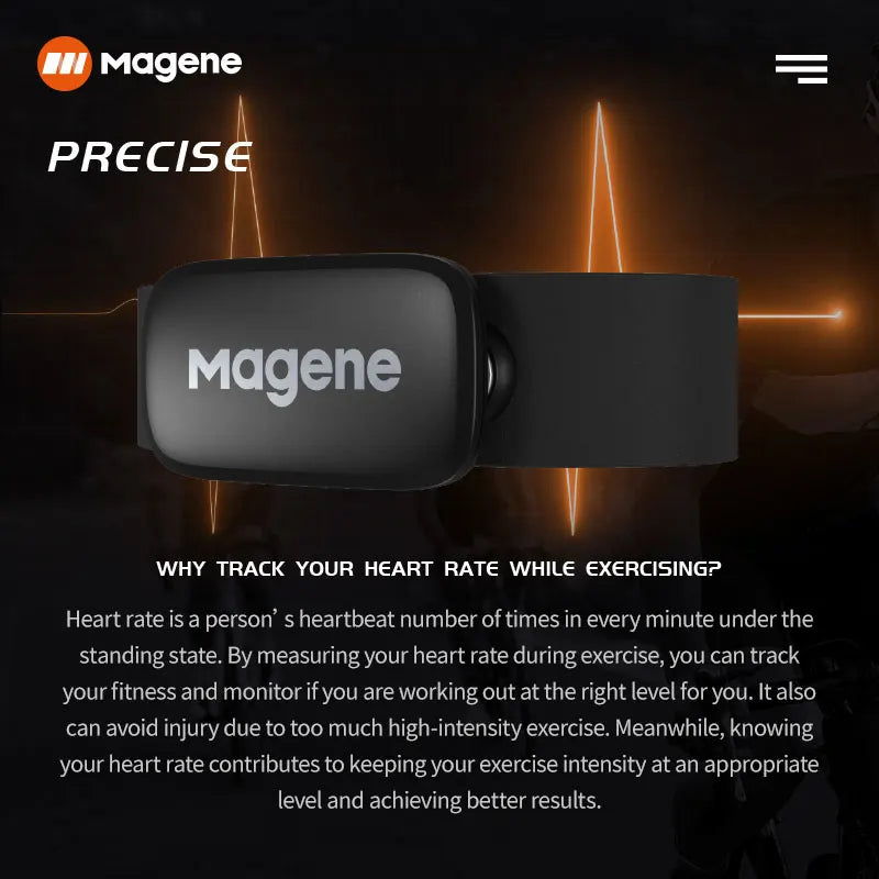 Heart Rate Sensor with Chest Strap – Dual Mode ANT+ & Bluetooth for Cycling, Wahoo, Garmin, and Sports Monitoring