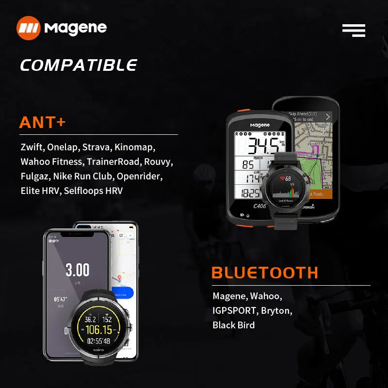 Heart Rate Sensor with Chest Strap – Dual Mode ANT+ & Bluetooth for Cycling, Wahoo, Garmin, and Sports Monitoring
