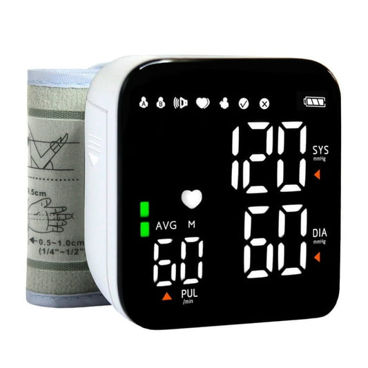 IESWKP Blood Pressure Monitor, Wrist Blood Pressure Monitor with Large LED Display Automatic Voice Broadcast BP Monitor for Home Use, 2 Users 180 Recordings