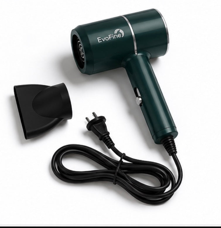 EvoFine One-Step Hair Dryer, Strong Wind Hair Care Quick Dry, Electric Hair Hammer, Green