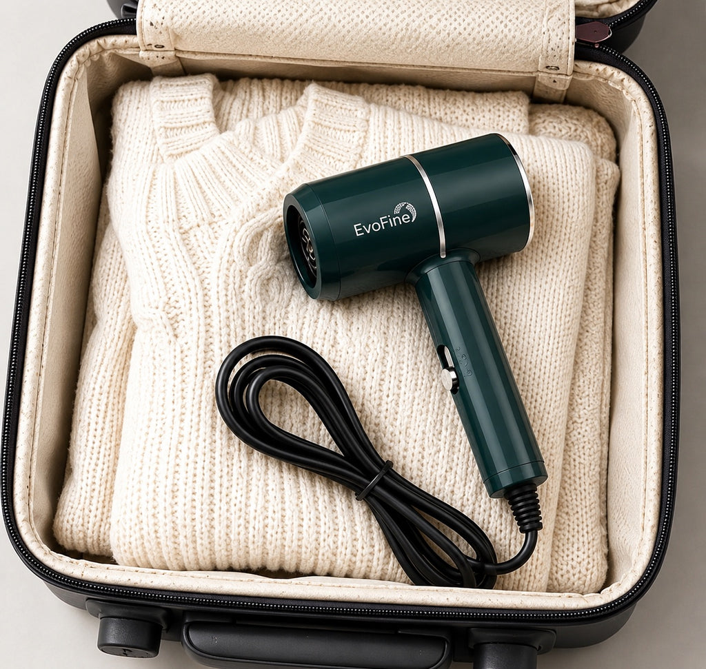 EvoFine One-Step Hair Dryer, Strong Wind Hair Care Quick Dry, Electric Hair Hammer, Green