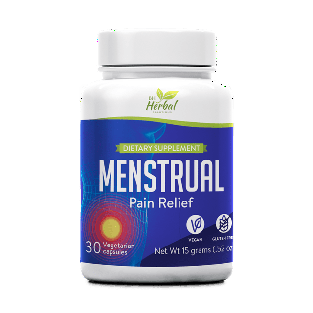 Menstrual Period Symptoms Relief - Premenstrual Cramps Relief - 100% Natural and Herbal