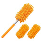 CRFYSC Microfiber Duster with Extension Pole and 3-pack Replaceable Heads, Furniture duster for Home, Car & Furniture Cleaning
