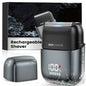Electric Foil Shavers for Men, Rechargeable Mini Electric Razor with IPX7 Waterproof for Travel & Home, Gray