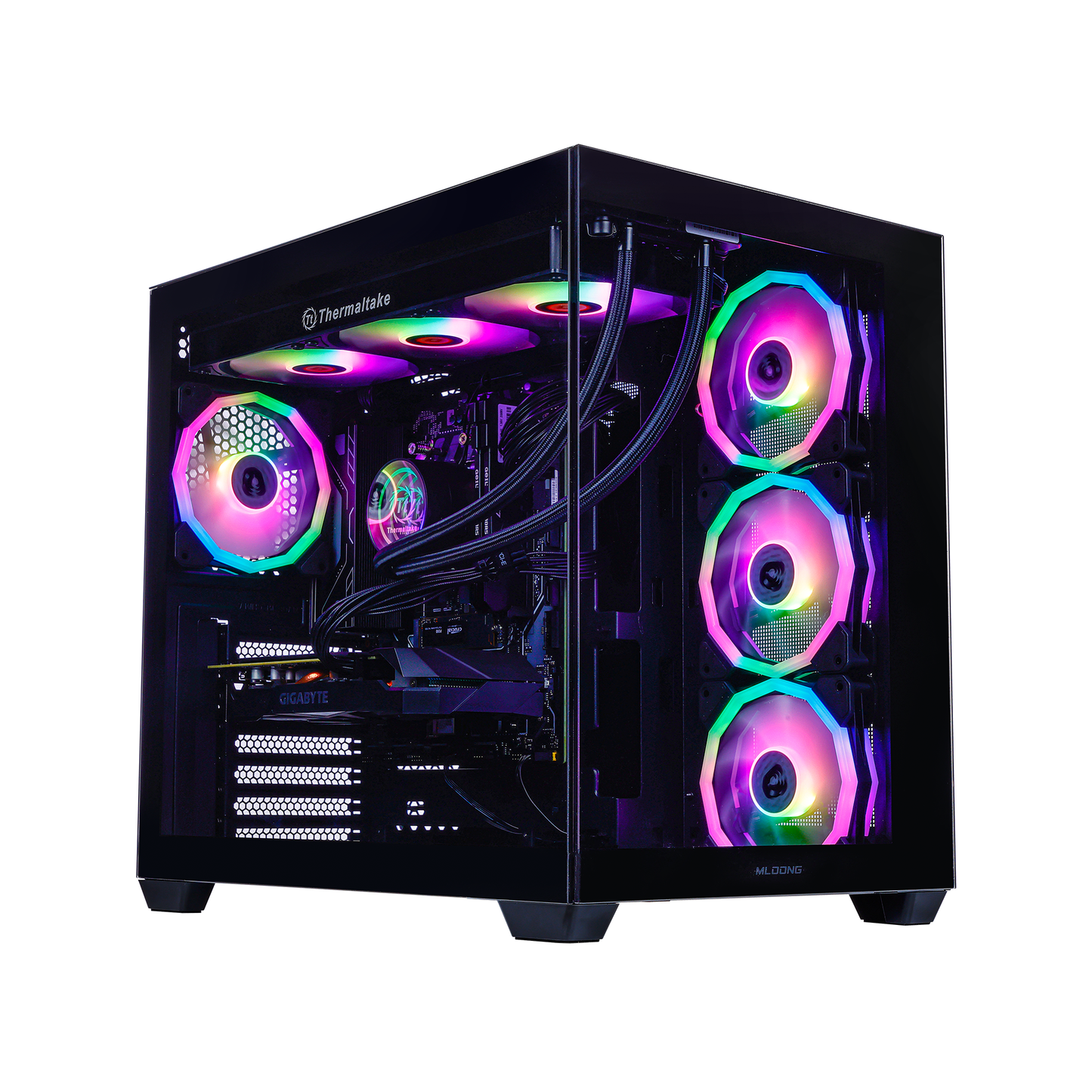 Mloong Gaming PC Intel Core i9 14900KF, GeForce RTX 5080 16GB, 2TB SSD, 64GB DDR5 RAM, 850W, Desktop,Win11, WIFI, Black