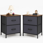 Dowellia 2-Drawer Fabric Storage Dresser, Nightstand for Bedroom, Closet, Storage Furniture for Adults,2 pack