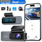 ODREY Dash Cam Front and Rear, 2.5K+1080P WDR Dash Camera for Cars, 4K Single Front Built-in WiFi Car Camera with G-Sensor, Super Night Vision, 64GB Card, Loop Recording, Parking Mode