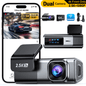 Odrey Car Dash Cam Front and Rear, Dashcam 5G WiFi with 64GB Card, Dash Camera for Cars with G-Sensor 24H Parking mode, Front and Rear Dash Camera with Super Night Vision, Loop Recording