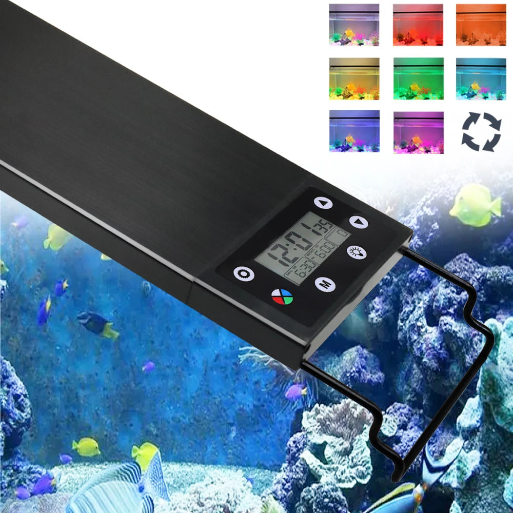 Full Spectrum Lighting LED Light Aquarium Decoration Aquatic Plant Growth Lamp IP68 Waterproof 100V-240V