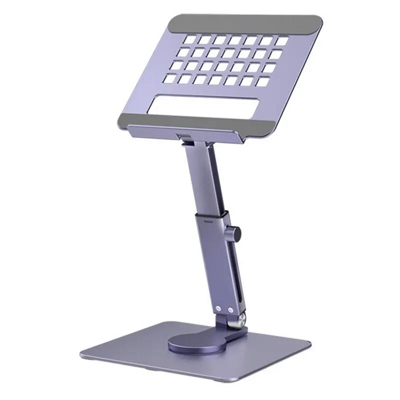 Aluminum 360° Rotating Tablet Stand Adjustable Folding Desk Holder for iPad Pro Air Xiaomi 4–14"