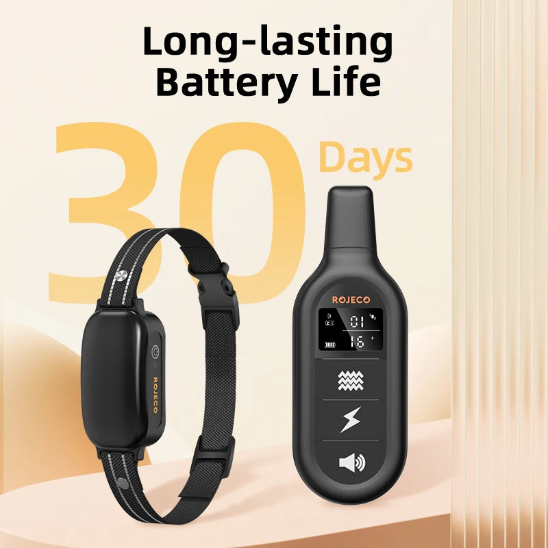 Rechargeable Electric Dog Training Collar with Remote | IPX7 Waterproof Bark Control with Vibration & Shock Modes