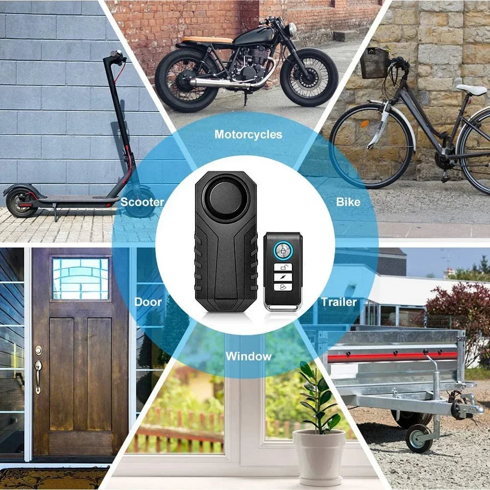 Anti-Theft Bicycle Alarm Wireless Vibration Remote Control Bike Motorbike Alarms Home Outdoor Security Protection