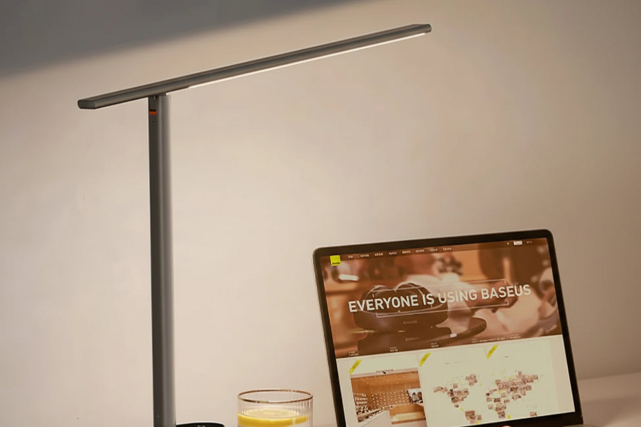 LED Desk Lamp Eye Protection Study Dimmable Office Light Foldable Table Lamp Smart Adaptive Brightness Bedside Read Lamp