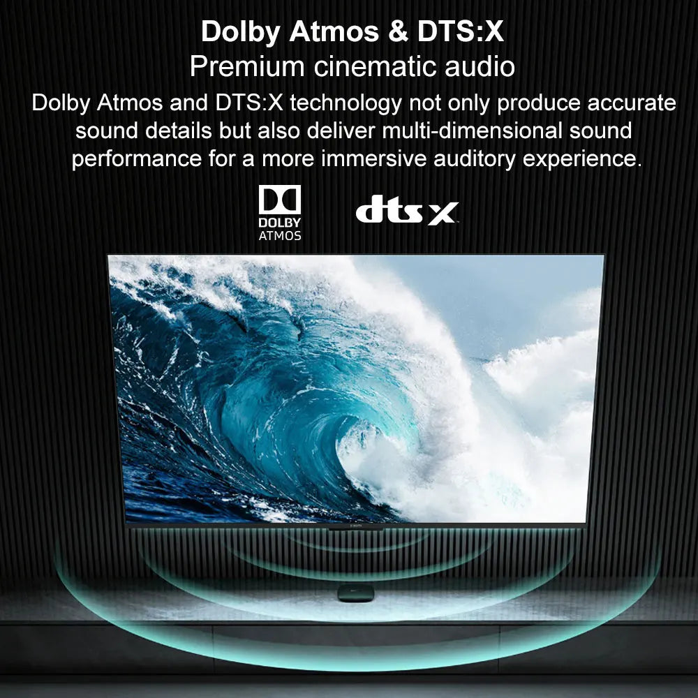 Xiaomi Mi TV Box S 3rd / 2nd Gen, Android Smart TV Box Media Player 4K UHD Google TV Dolby Vision HDR10+ Google Assistant