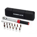 15Pcs Bicycle Torque Wrench Set 1/4 Inch 2-24Nm Bike Repair Tool Kit with Allen Key Sockets
