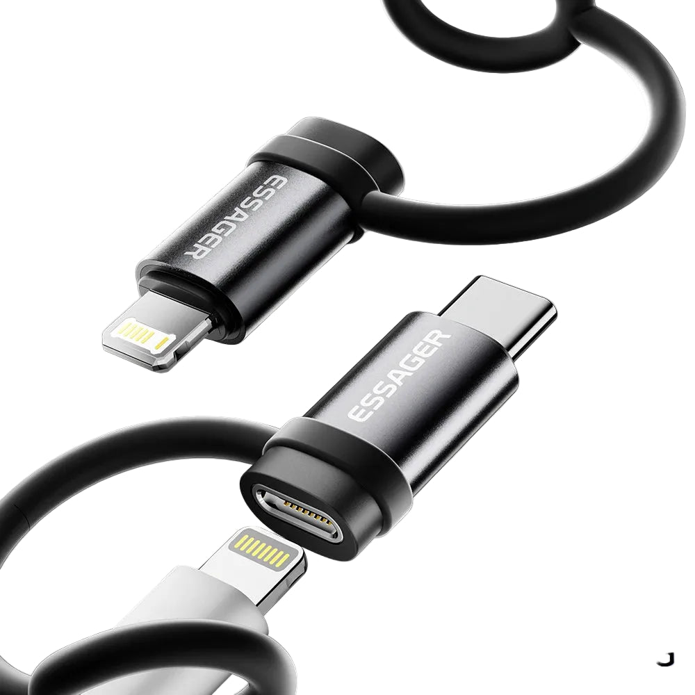 Essager Lightning to USB-C Adapter 3A Fast Charging OTG Converter for iPhone 15 Pro Max XR
