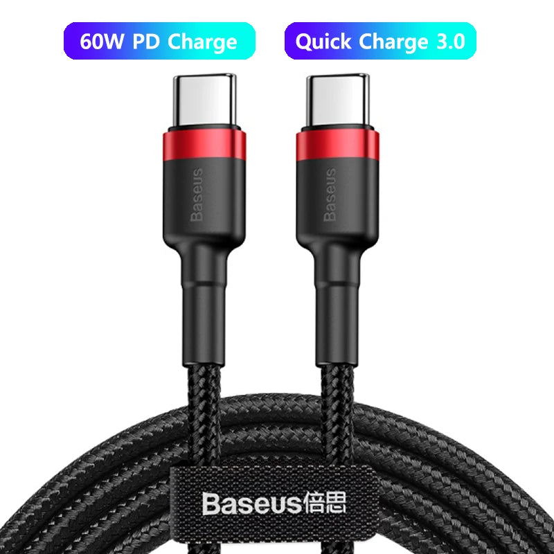 100W/5A USB C To USB Type C Cable For iPhone 16 15 PD Fast Charging Charger Cord For Macbook Samsung Xiaomi Type-C Cable