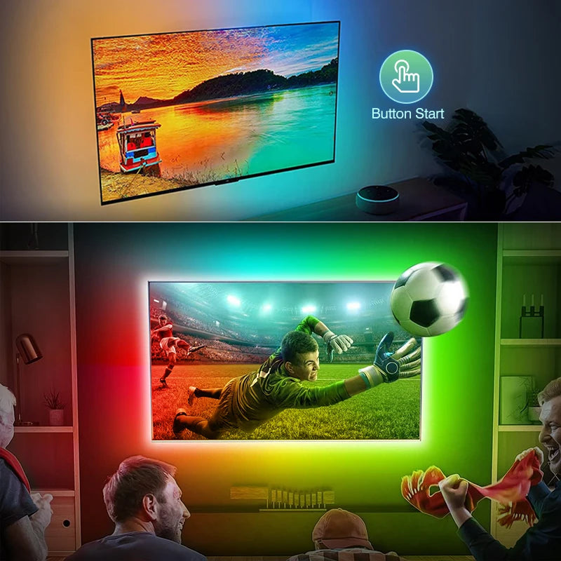 Ambient TV LED Backlight with Real-Time Screen Sync for 40–85 Inch TVs | HDMI 2.0 Compatible | Dynamic 4K LED Light Strip