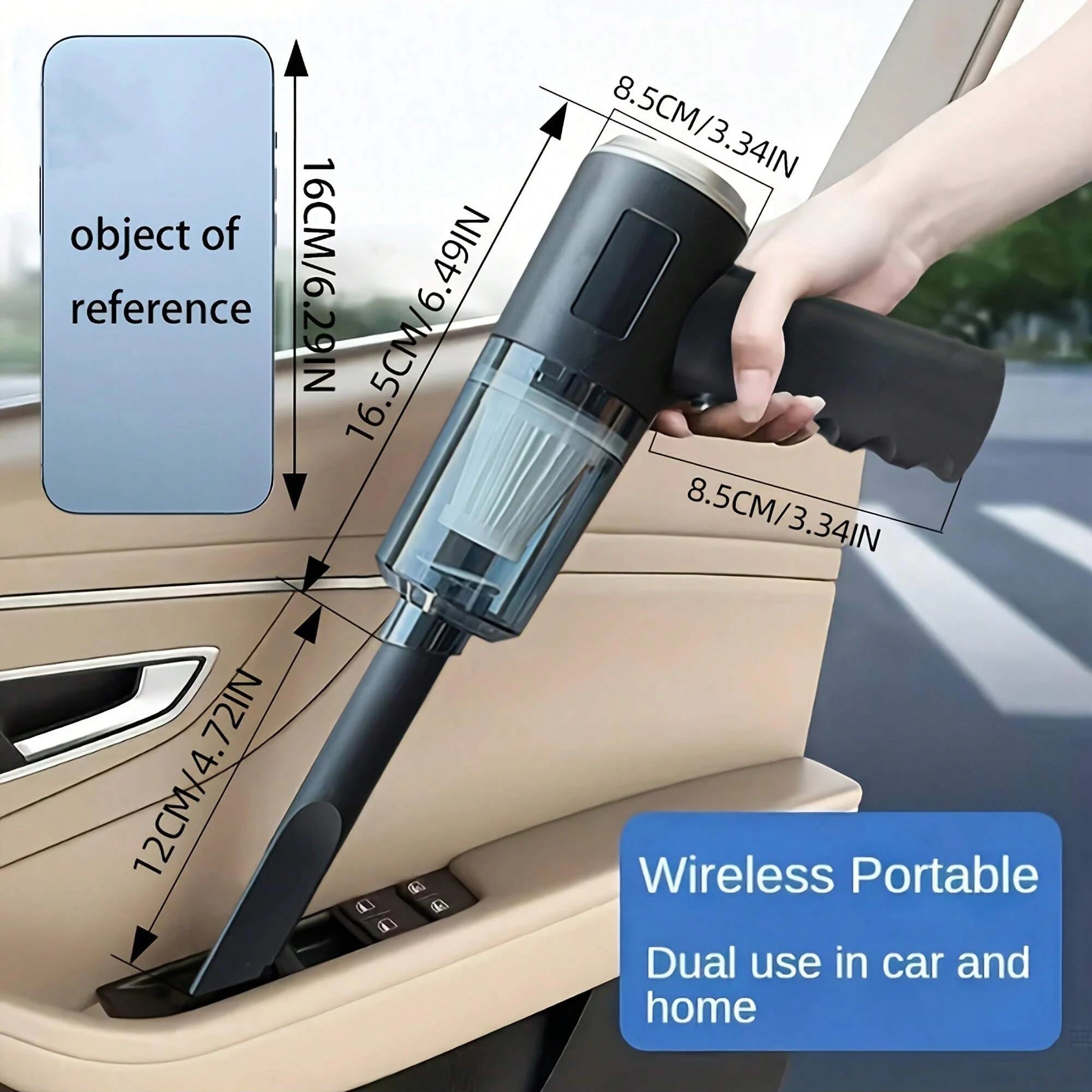 3-in-1 Cordless Vacuum Cleaner – Suction & Blower Portable Car & Home Cleaner USB Rechargeable