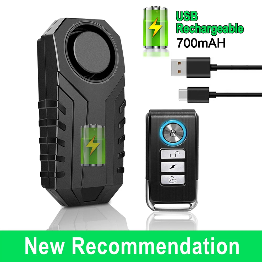 Anti-Theft Bicycle Alarm Wireless Vibration Remote Control Bike Motorbike Alarms Home Outdoor Security Protection
