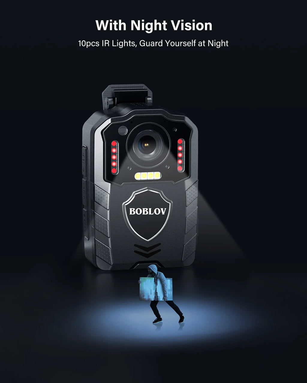 1080p Body Camera 3000mAh Support 13H Recording Night Vision Camcorder Law Enforcement Police Camera For Hiking Ride