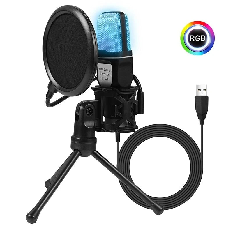 Professional USB Condenser Microphone for Gaming, Streaming & Podcasting – Studio Quality