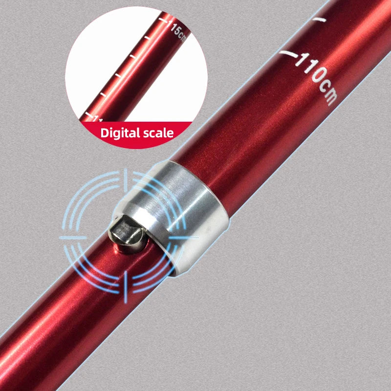 Lightweight Folding Hiking Stick – 5 Section Telescopic Trekking Pole Portable Outdoor Walking Stick for Travel & Camping