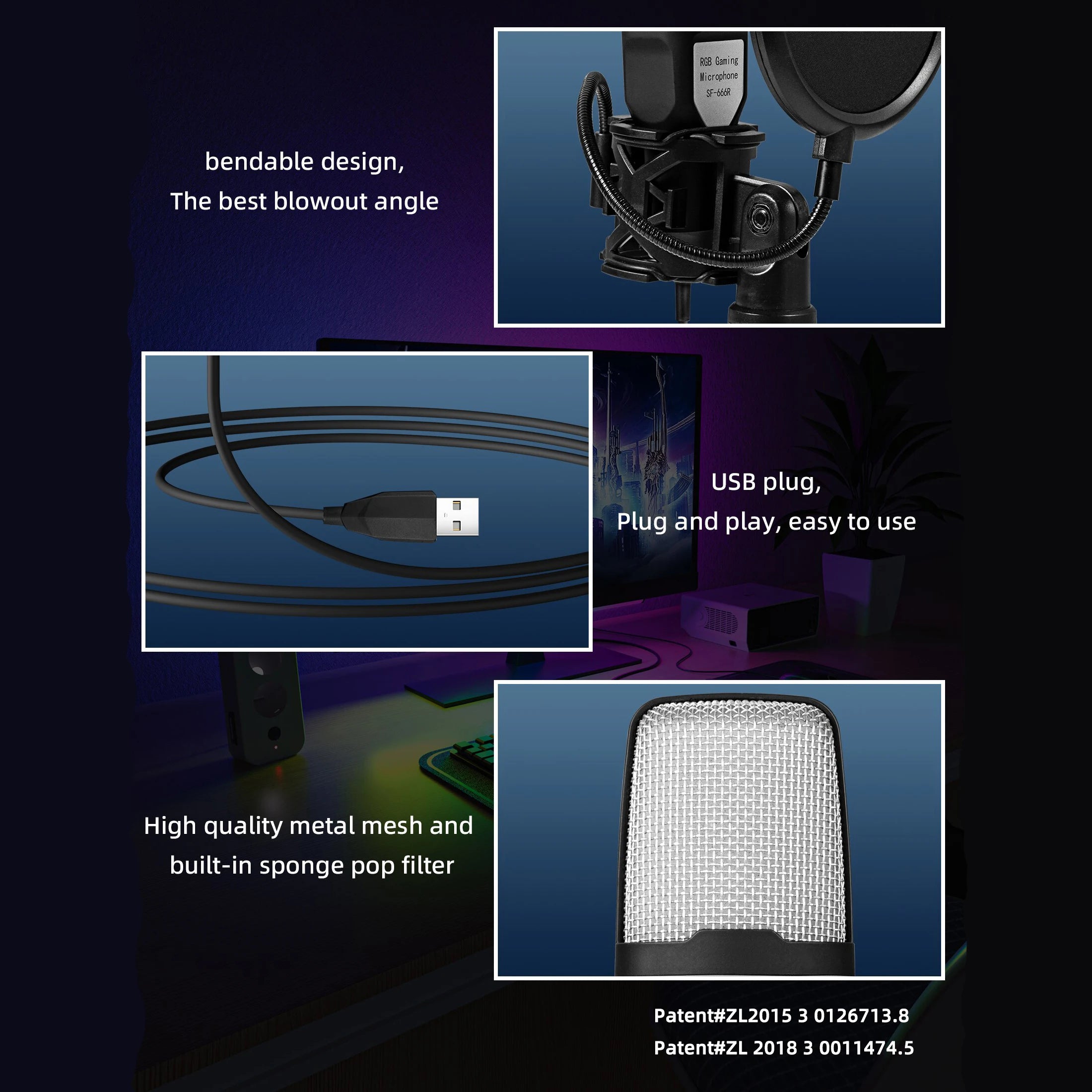 Professional USB Condenser Microphone for Gaming, Streaming & Podcasting – Studio Quality