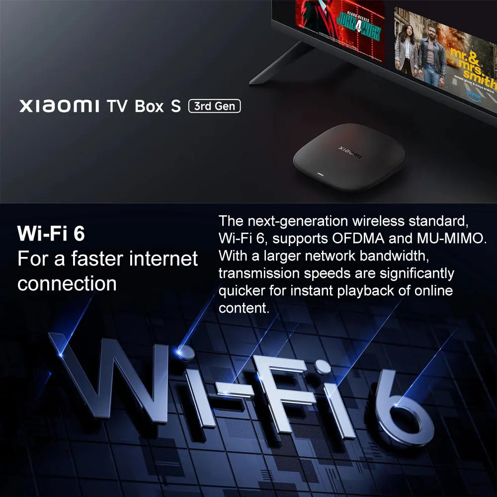 Xiaomi Mi TV Box S 3rd / 2nd Gen, Android Smart TV Box Media Player 4K UHD Google TV Dolby Vision HDR10+ Google Assistant