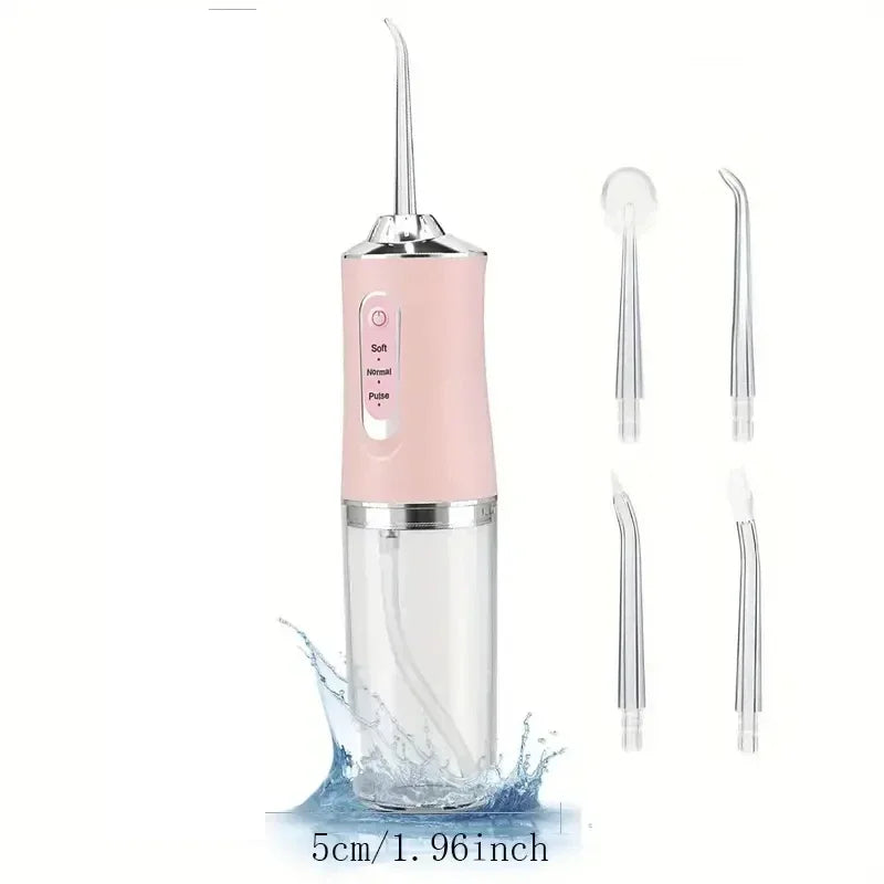 Portable 4-Jet Water Flosser – 3 Modes, Rechargeable Smart Electric Oral Irrigator Cleaner