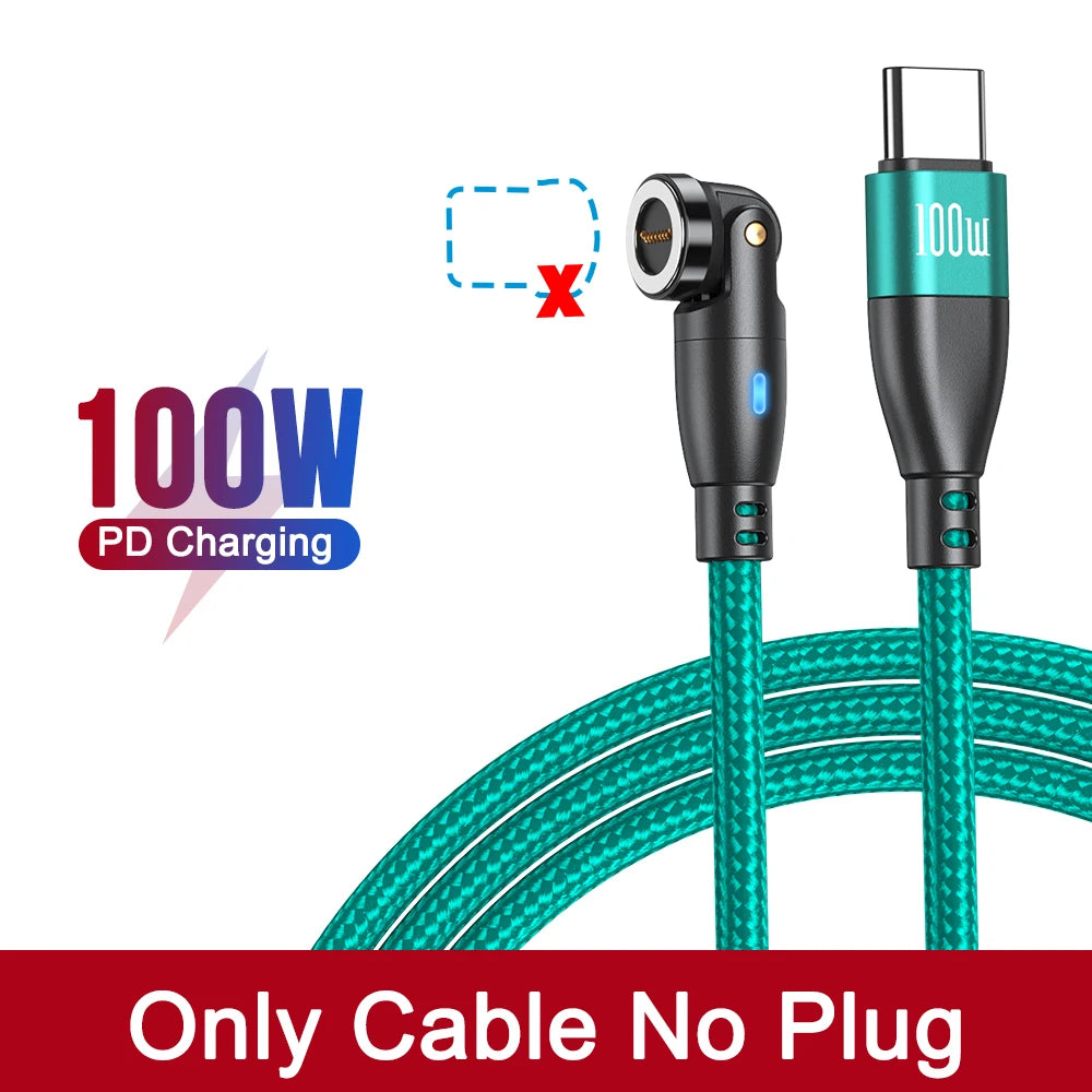 100W Magnetic USB Type C Cable 5A Fast Charging Cord for MacBook Samsung iPhone Devices