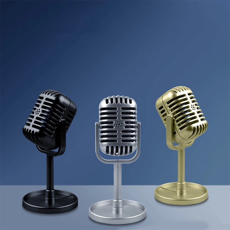 Classic Retro Dynamic Vocal Microphone Vintage Style Mic with Universal Stand for Singing