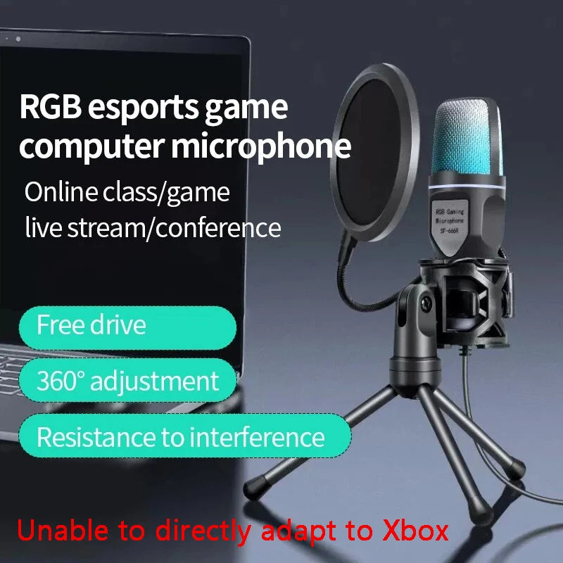 Professional USB Condenser Microphone for Gaming, Streaming & Podcasting – Studio Quality