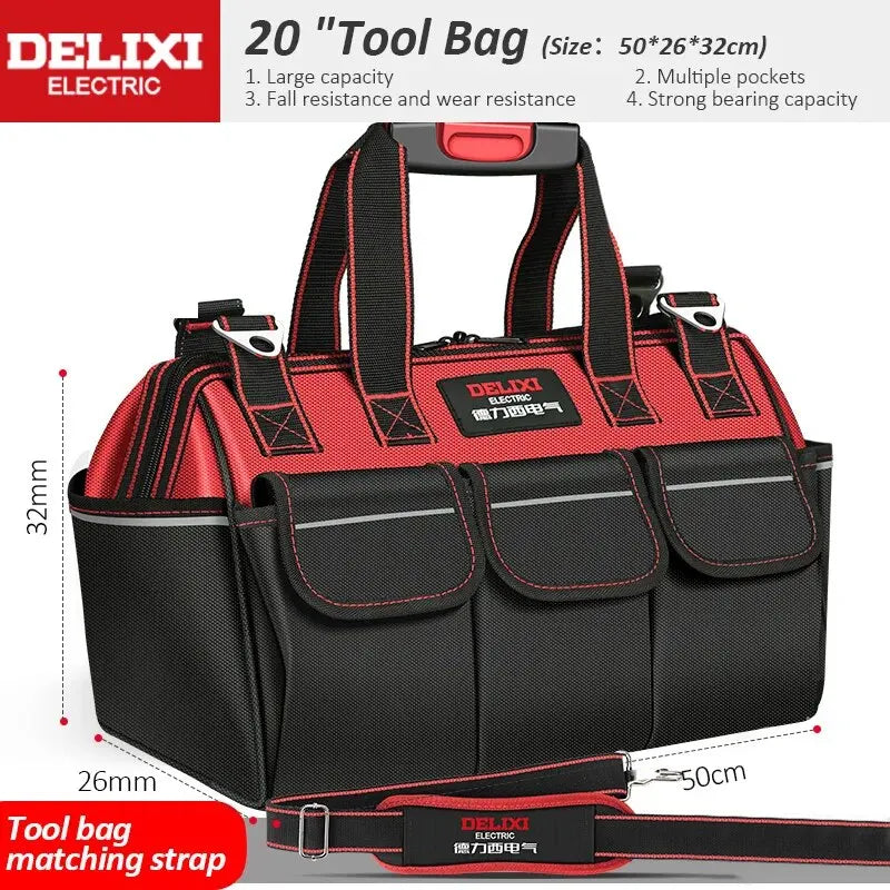 Multifunctional Waterproof Electric Tool Bag for Electricians Carpenters Mechanics & Homeowners