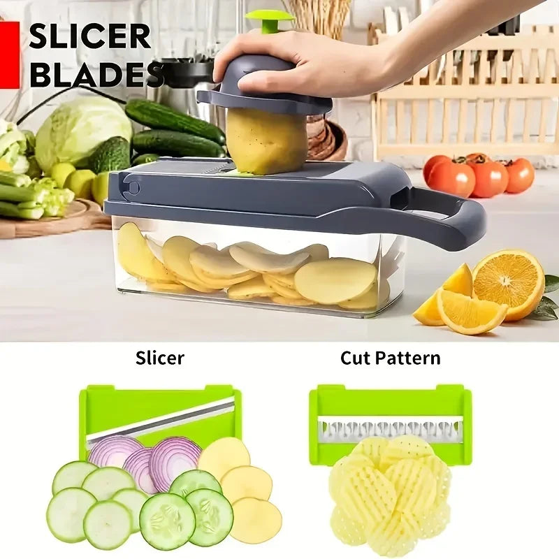 Multifunctional Vegetable Chopper Onion Chopper Handle Food Grate Food Chopper Kitchen Vegetable Slicer Dicer Cut